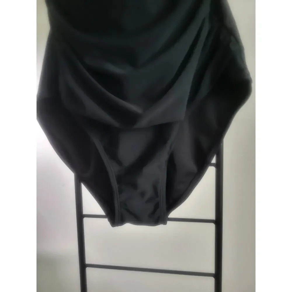 DKNY Black Size XXL One Piece Bathing Suit NEW Adjustable Straps Classic Style - Picture 10 of 11